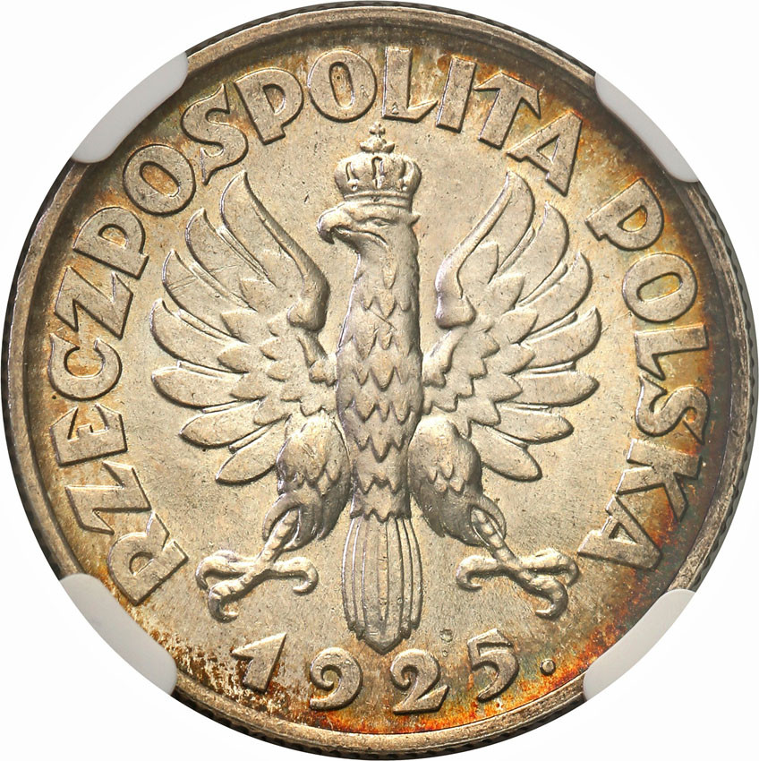 II RP. 1 złoty 1925, Londyn NGC MS62